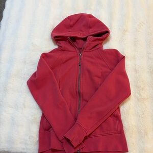 lululemon athletica Maroon Zip-Up Hooded Sweatshirt